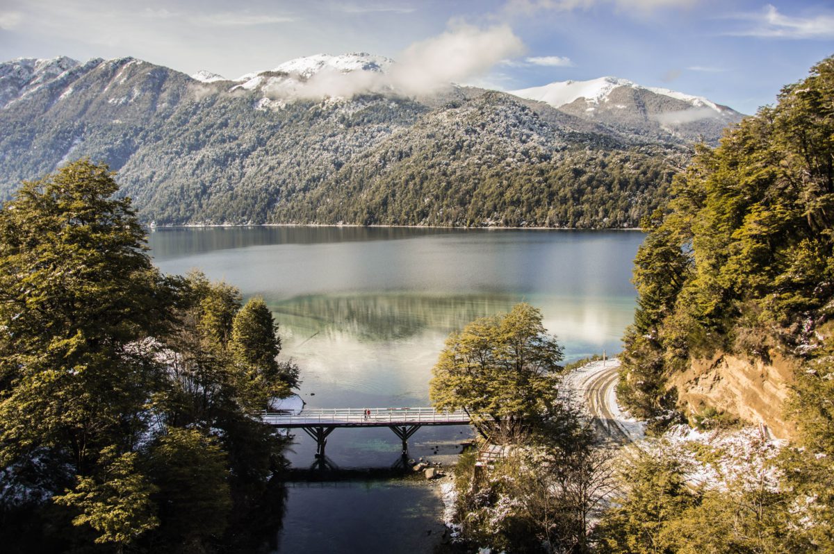 Correntoso  River and Bridge. Correntoso Beach